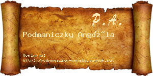 Podmaniczky Angéla névjegykártya